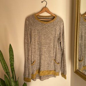 Tan and yellow cozy sweater